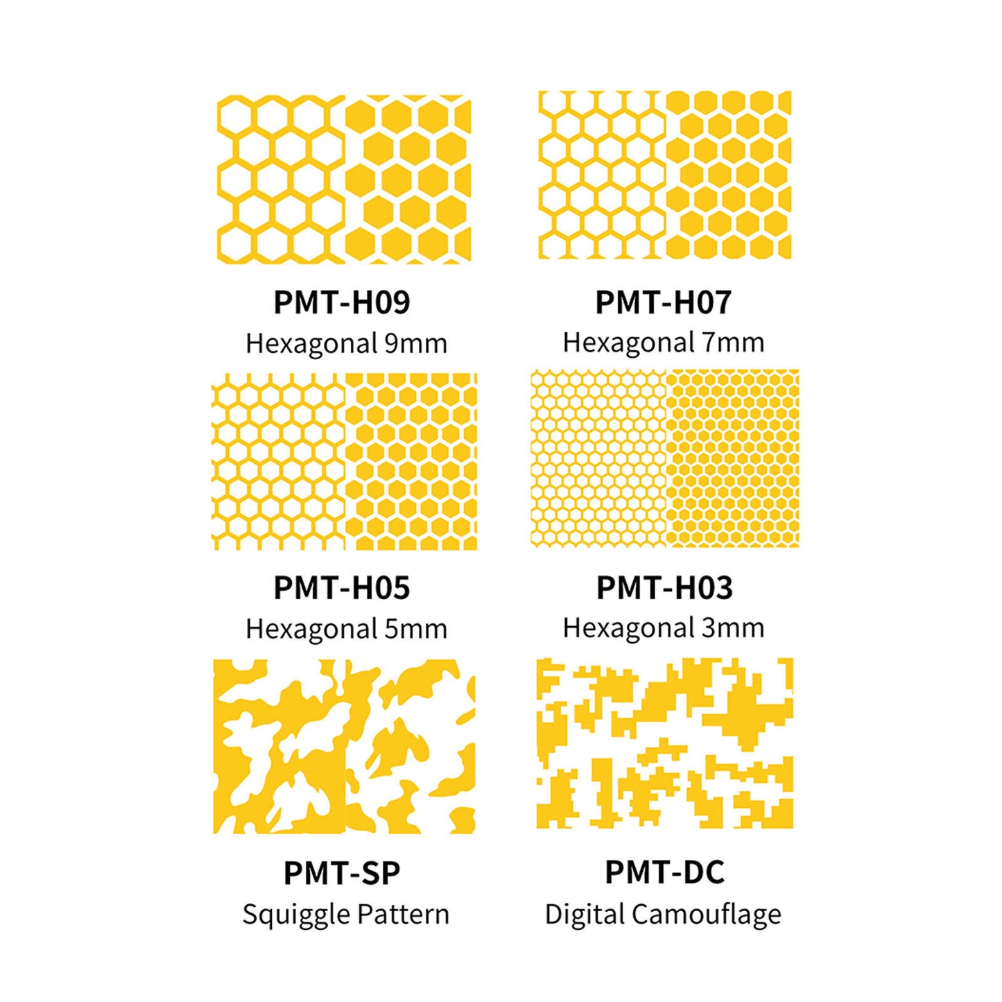 DSPIAE 9mm Hexagonal Precut Masking Tape
