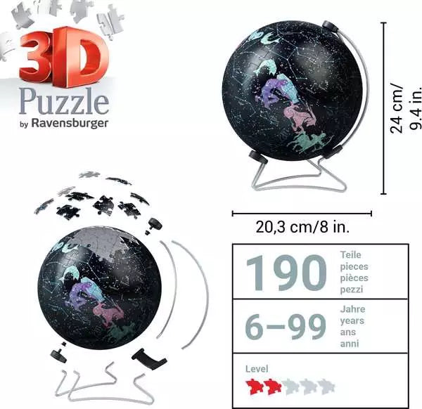 RAVENSBURGER 3D - STARGLOBE - GLOW IN THE DARK