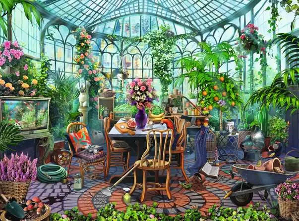 RAVENSBURGER 500PC - GREENHOUSE MORNINGS