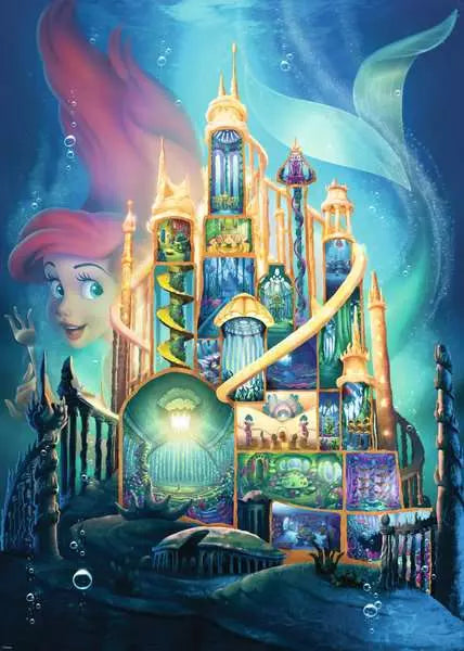 RAVENSBURGER 1000PC - DISNEY CASTLES - ARIEL