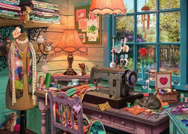 RAVENSBURGER 1000PC - THE SEWING SHED