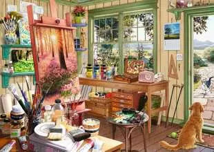 RAVENSBURGER 1000PC - THE ARTIST'S SHED
