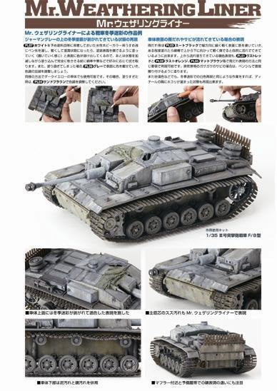 Mr Hobby Mr. Weathering PP202 Weathering Liner Color Set 2 (Mud)
