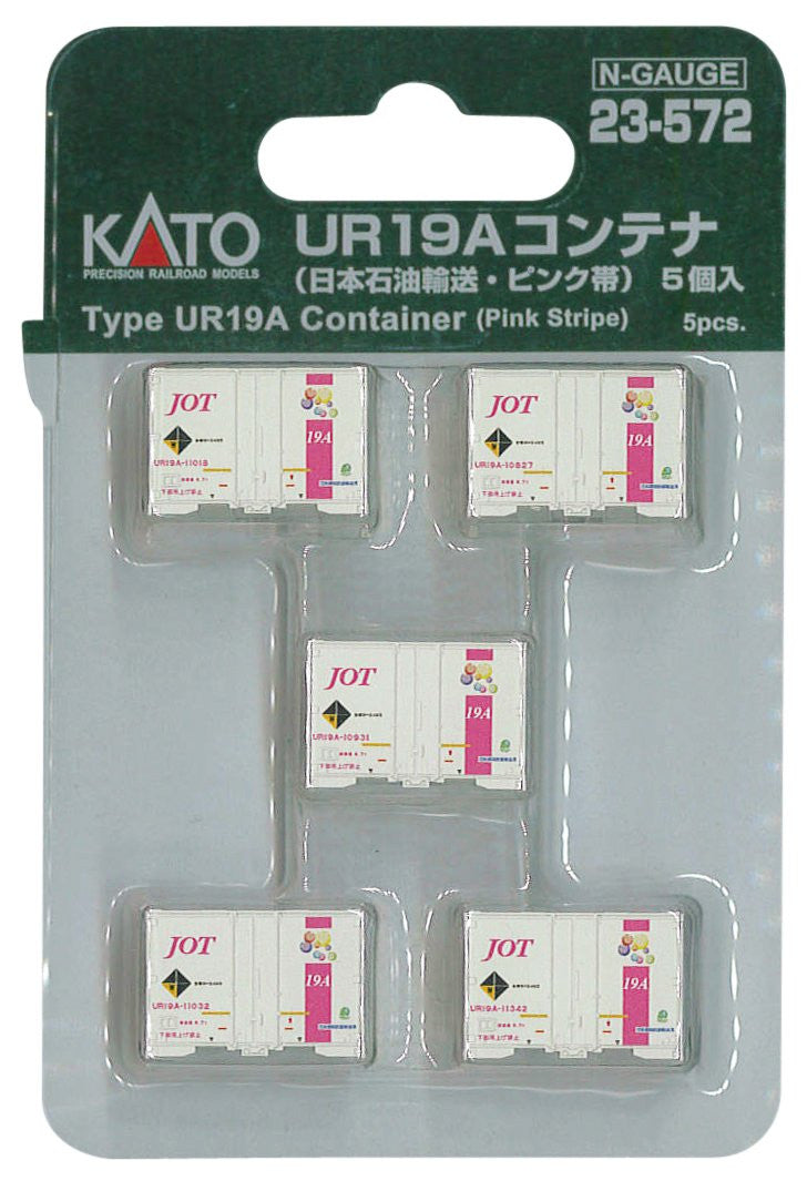 Kato 23-572 Type UR19A Container (Pink Stripe) (5pcs.) (N scale)