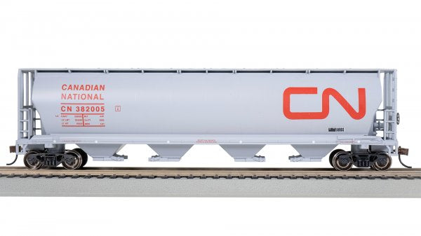 Bachmann 19113 - Canadian 4 Bay Cylindrical Grain Hopper - Canadian National #382005
