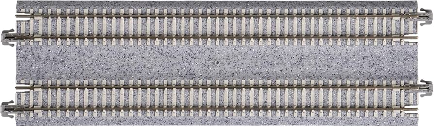 Kato N 7-5/16" Double Track Straight, Concrete Ties (2) 20-012