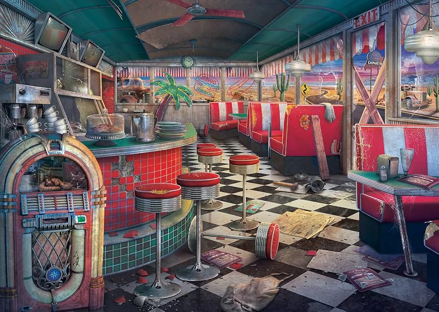 RAVENSBURGER 1000PC - ABANDONED SERIES: DECAYING DINER
