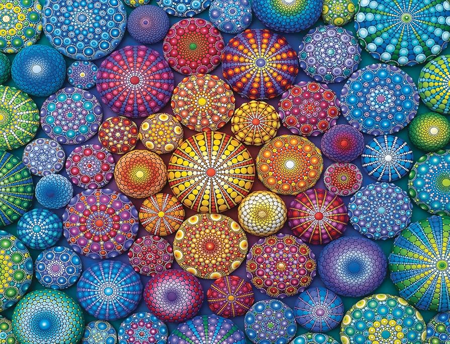 RAVENSBURGER 2000PC - RADIATING RAINBOW MANDALAS