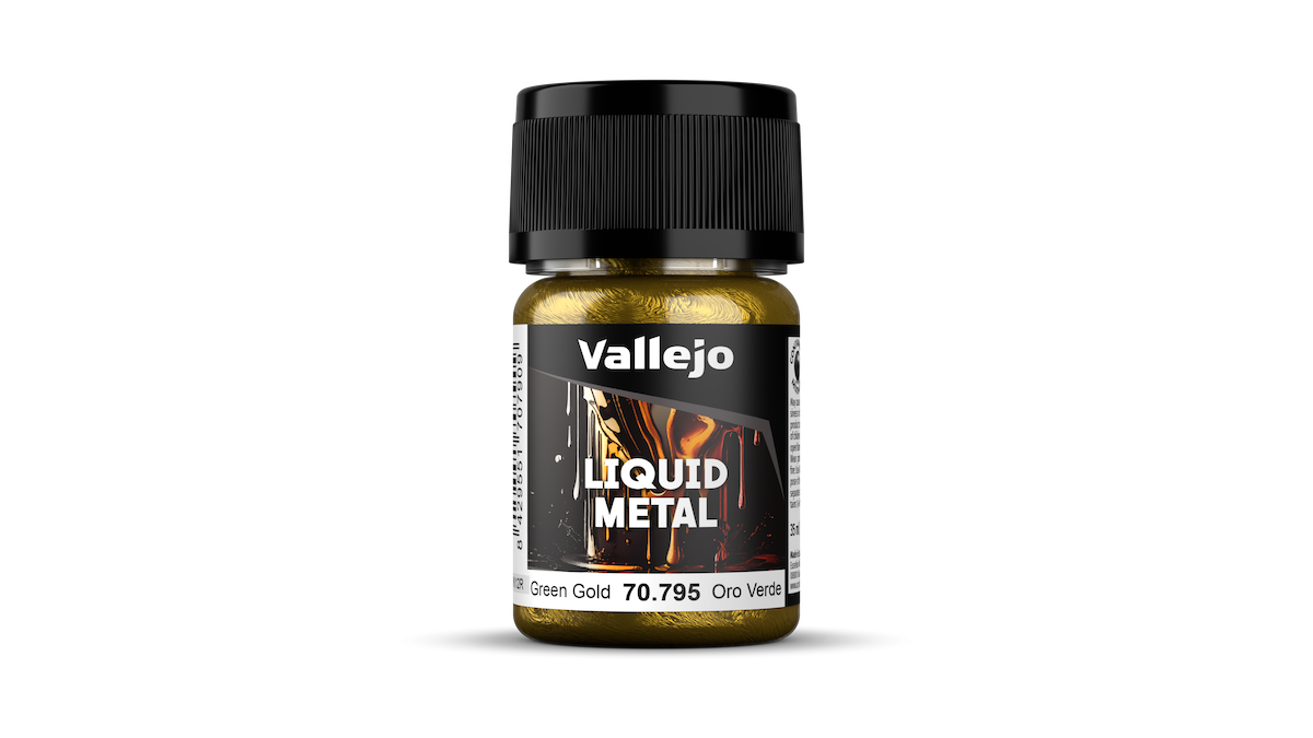 Vallejo Liquid Metal: Green Gold Alcohol Base 35ml