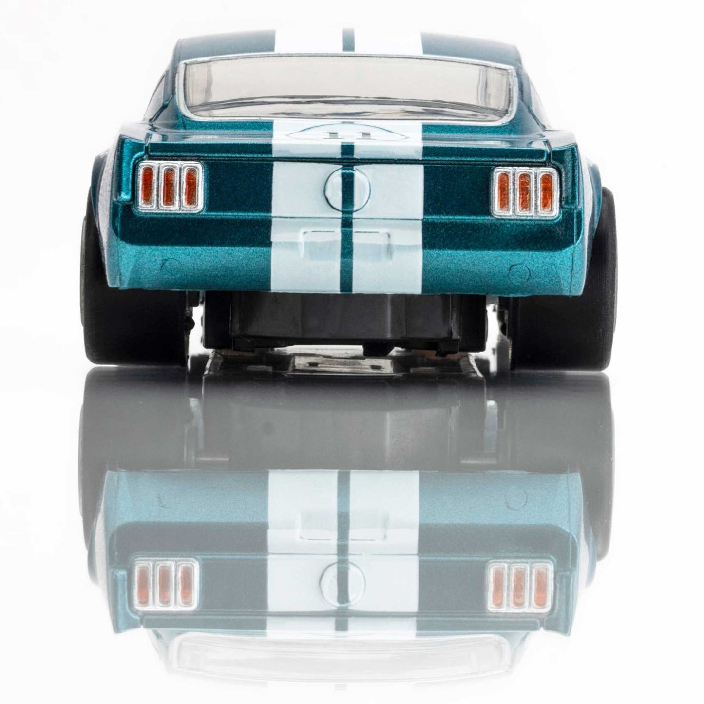 AFX HO Shelby GT350R 1965 Donohue Slot Car, White/ Blue