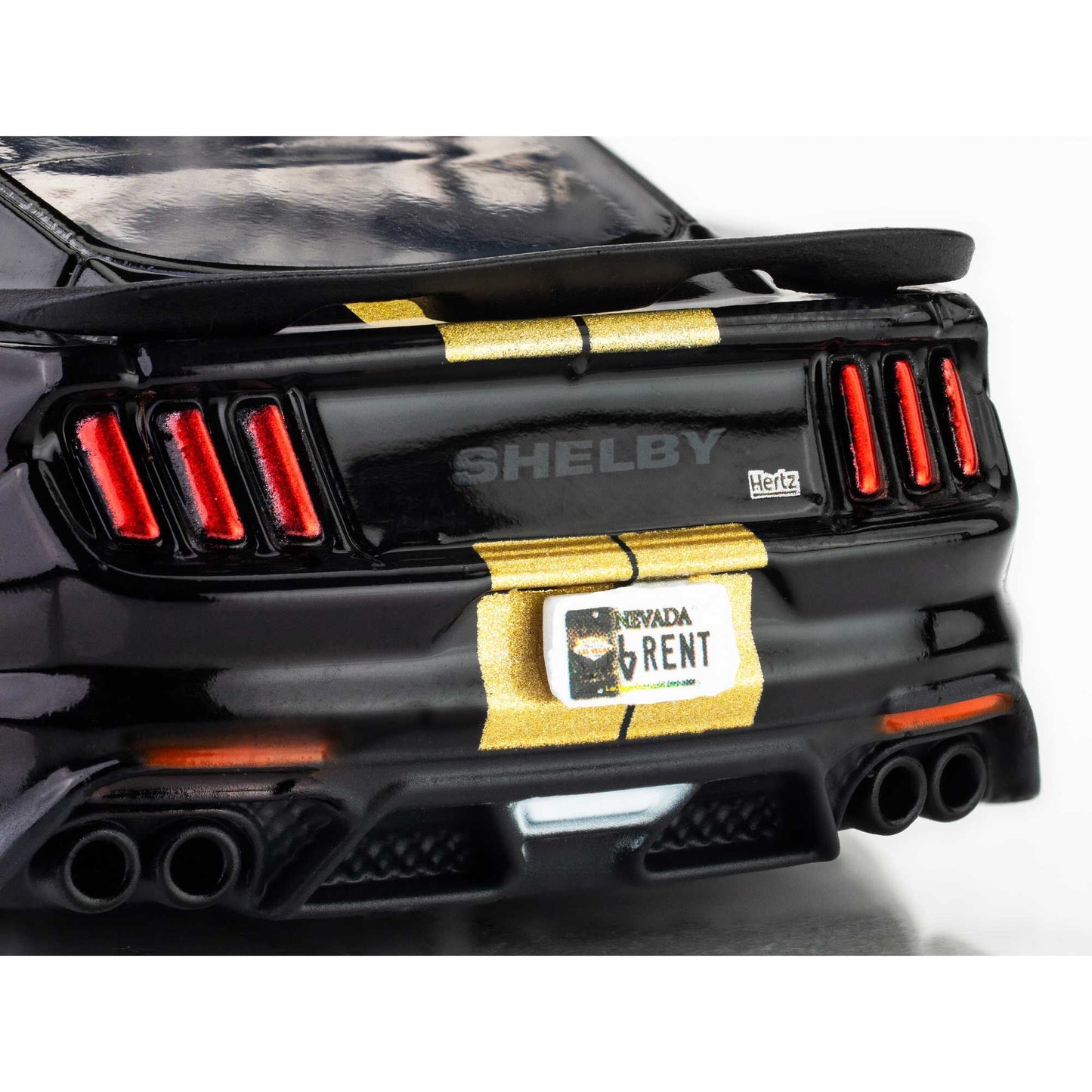 AFX HO Mustang GT500H Slot Car, Black/Gold