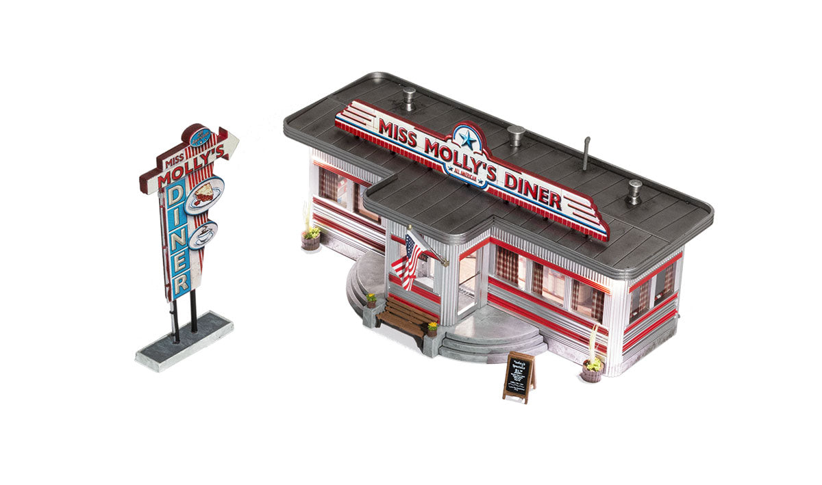 WOODLAND SCENICS HO Miss Molly's Diner (3PCs)