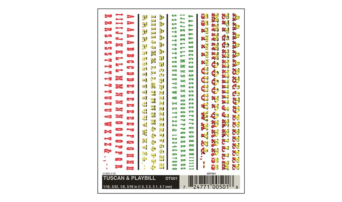Woodland Scenics Tuscan & Playbill