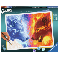 RAVENSBURGER - CREART - PAINT BY NUMBERS - FIRE & ICE 12X16