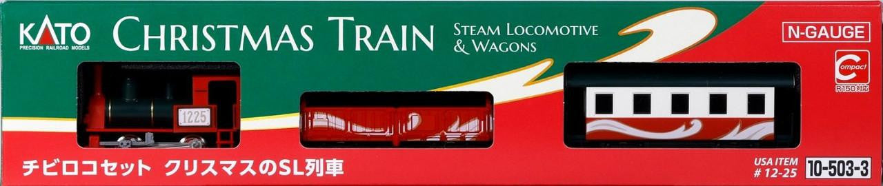 Kato 10-503-3 Chibi-Loco Set Christmas Train Steam Locomotive & Wagons (Pocket Line) (N scale)