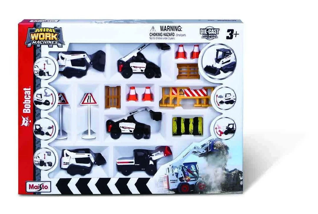 Maisto Mini Work Machines Bobcat Play Set
