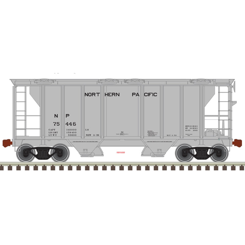 Atlas 50002122 N PS-2 2-Bay Covered Hopper-Rutland #504