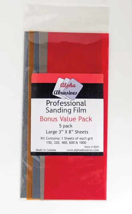 Professional Sanding Film Set 3x8" 150/320/480/600/1000 (5)