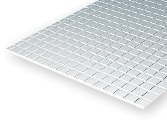 Styrene Square Tile 1/2 By EVERGREEN SCALE MODELS
