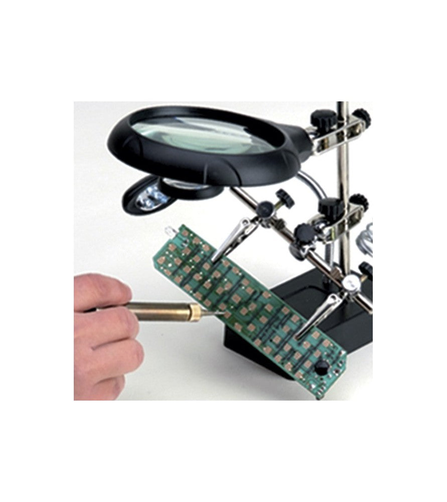 Artesania Latina 27022 Third Hand with 3 Magnifying Glasses and 5 LED Lights