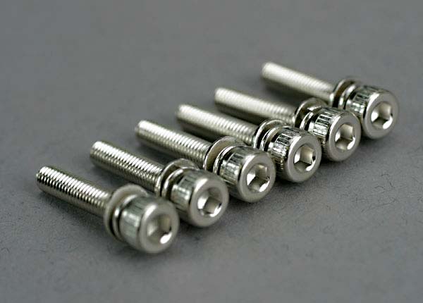Traxxas 5142 Caphead Machine Screws 3x15mm (6)