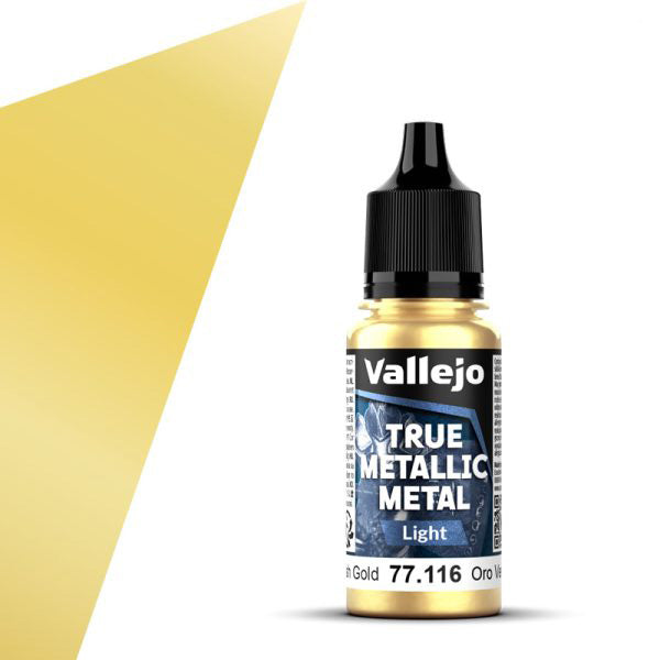 Vallejo True Metallic Metal Light 18ml Greenish Gold