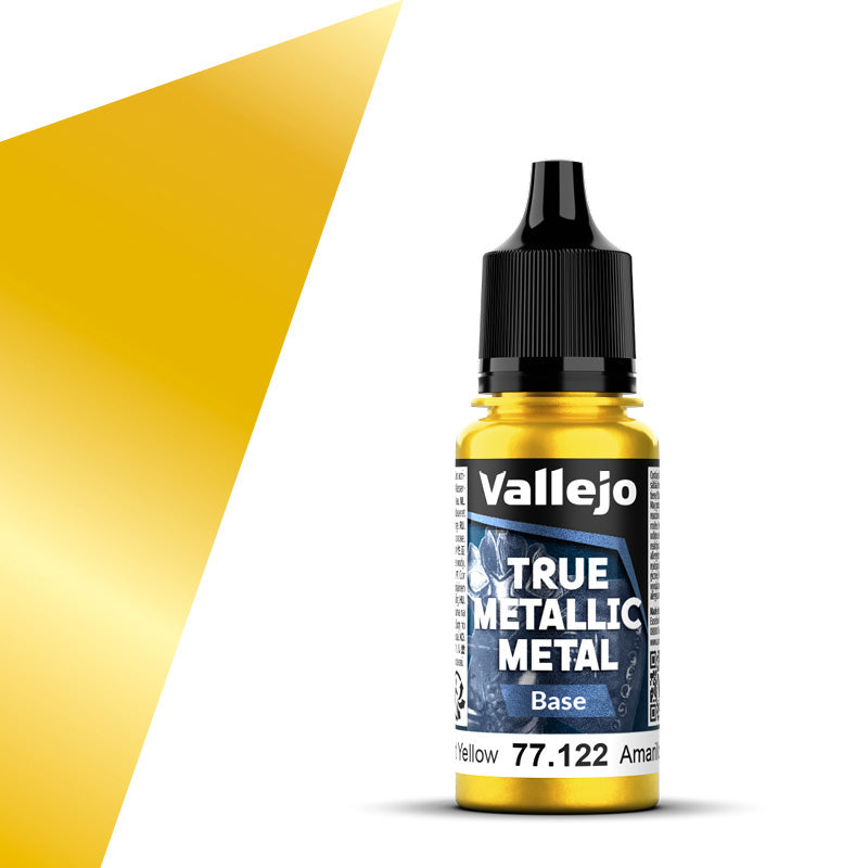Vallejo True Metallic Metal Base 18ml Radiant Yellow