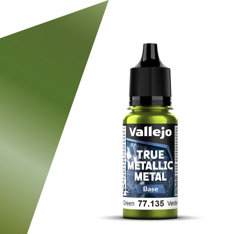 Vallejo True Metallic Metal Base 18ml Amber Green