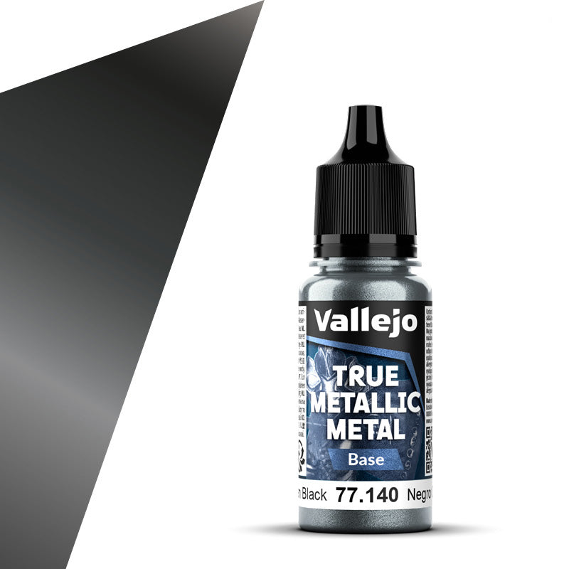 Vallejo True Metallic Metal Base 18ml Obsidian Black