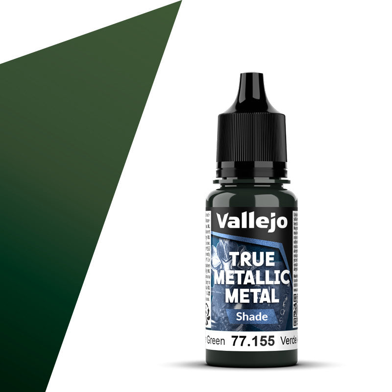 Vallejo True Metallic Metal Shade 18ml Amber Green