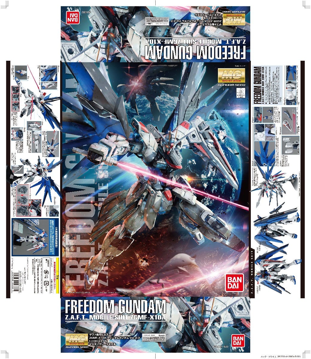 Bandai MG 1/100 Freedom Gundam (Ver 2.0) "Gundam SEED"
