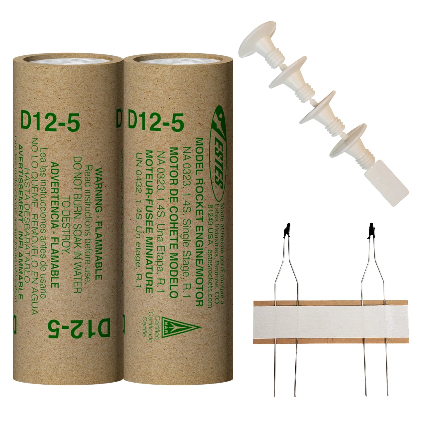 Estes Rocket Engines D12-5 (2) Bagged