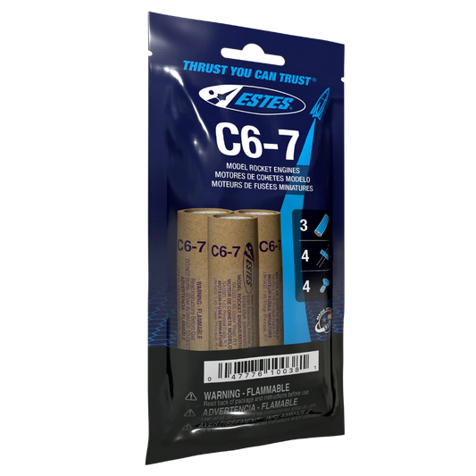 Estes 10038 Rocket Engines C6-7 (3) Bagged