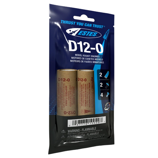 Estes Rocket Engines D12-0 (2) Bagged