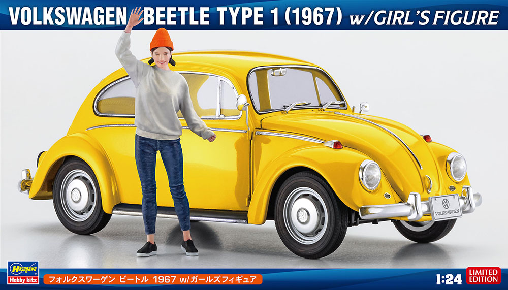 Hasegawa 1/24 Volkswagen Beetle Type 1 (1967) W/Girl’S Figure