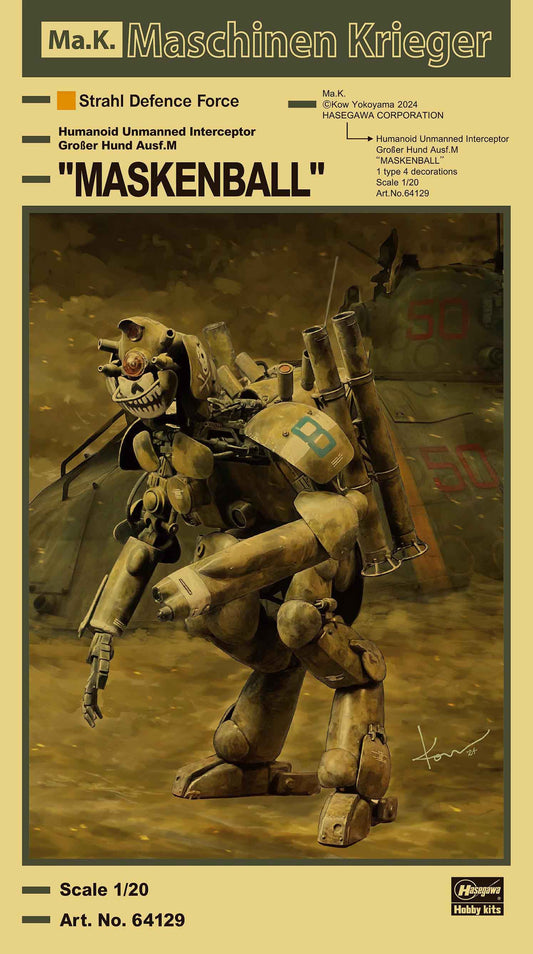 Hasegawa 1/20 Maschinen Krieger Humanoid Unmanned Interceptor Großer Hund Ausf.M "MASKENBALL"