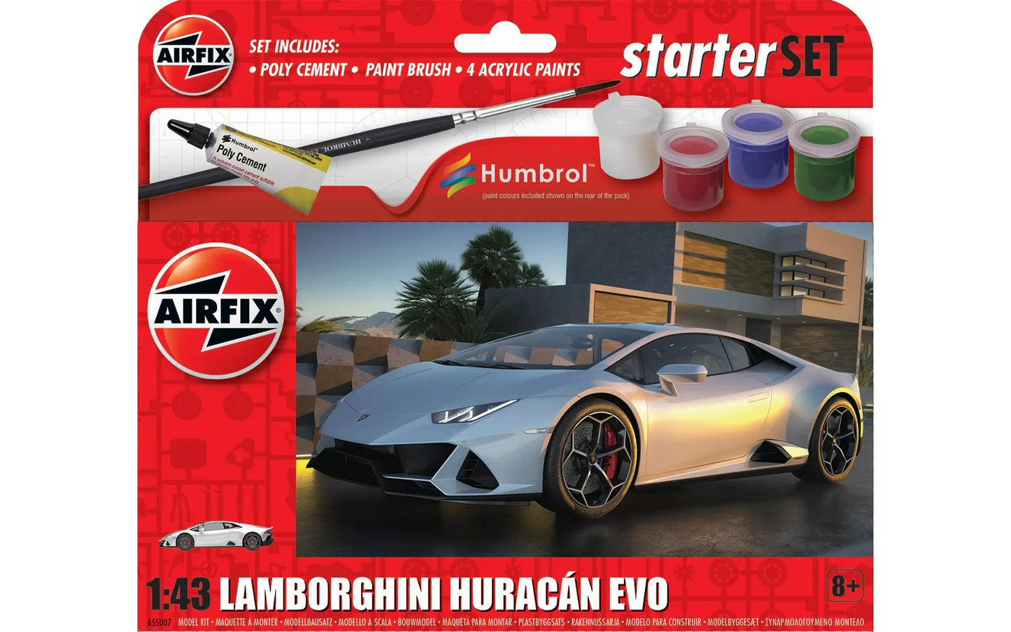 Airfix Lamborghini Huracan Evo 1/43 Scale A55007 Starter Set