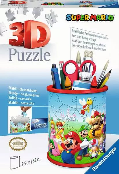 RAVENSBURGER 57PC - 3D PUZZLE - SUPER MARIO PENCIL CUP