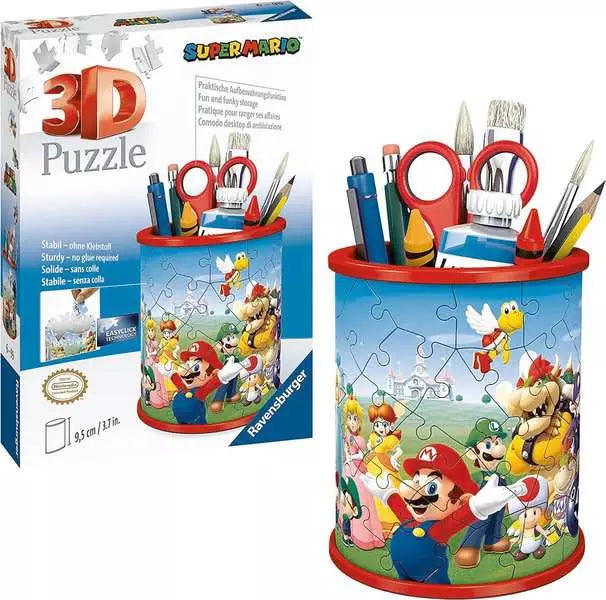 RAVENSBURGER 57PC - 3D PUZZLE - SUPER MARIO PENCIL CUP