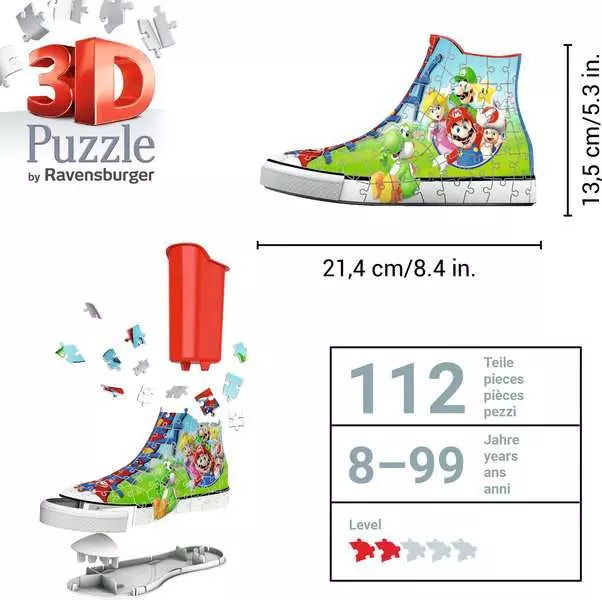 RAVENSBURGER 112PC - 3D PUZZLE - SUPER MARIO SNEAKER