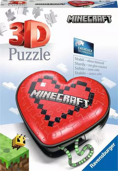 RAVENSBURGER 54PC - 3D PUZZLE - MINECRAFT HEART