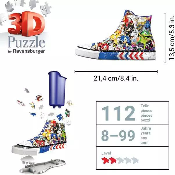 RAVENSBURGER 112PC - 3D PUZZLE - SONIC THE HEDGEHOG SNEAKER