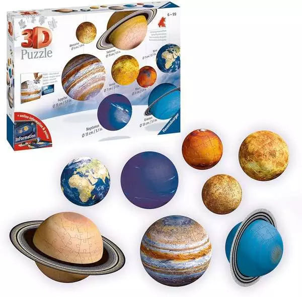 RAVENSBURGER 3D - SOLAR SYSTEM PUZZLE-BALLS (ASSORTMENT)