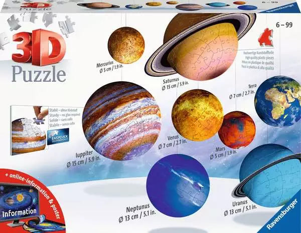 RAVENSBURGER 3D - SOLAR SYSTEM PUZZLE-BALLS (ASSORTMENT)