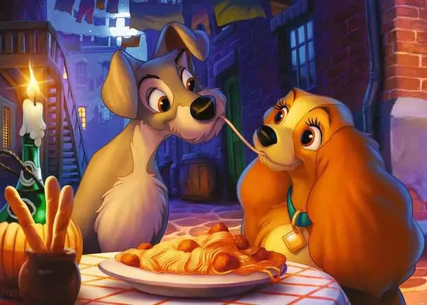 RAVENSBURGER 1000PC - DISNEY - LADY & THE TRAMP