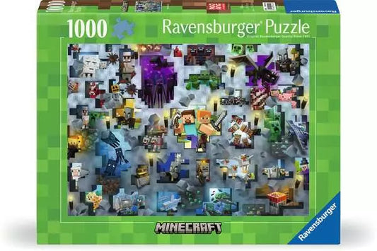 RAVENSBURGER 1000PC - MINECRAFT MOBS (CHALLENGE)