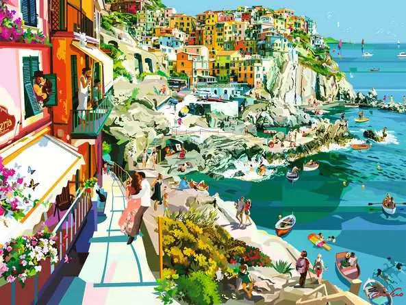 RAVENSBURGER 1500PC - ROMANCE IN CINQUE TERRE