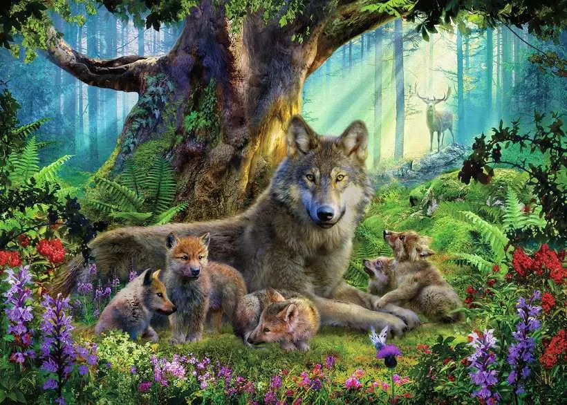 RAVENSBURGER - 1000pc - WOLVES IN THE FOREST