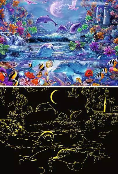 RAVENSBURGER 500PC- MOONLIT MAGIC