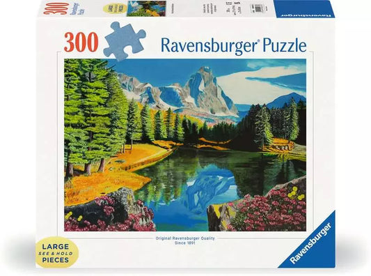 RAVENSBURGER 300PC - ROCKY MOUNTAIN REFLECTION - LARGE PIECES